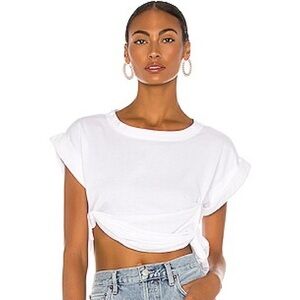 THE LINE BY K
Joseph Cropped Gathered Cotton-blend Jersey T-shirt
